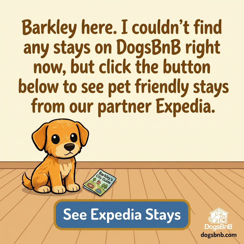 Barkley could not find any stays here yet — see pet friendly stays from our partner Expedia